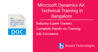 Microsoft Dynamics AX Technical Training in Mangalore