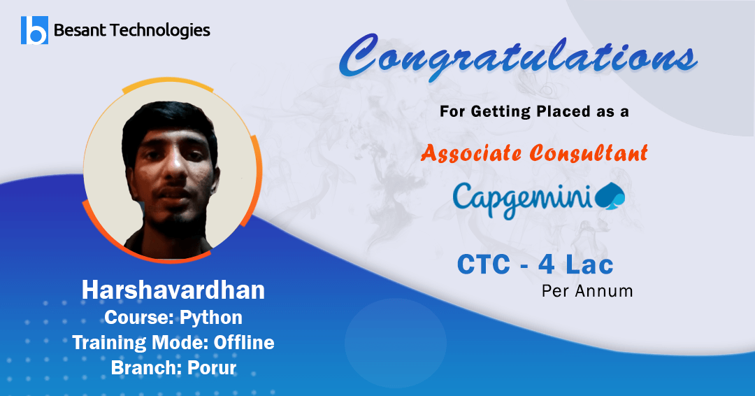 TalentQ Training Mangalore Review | Harsha Got Placed in Capgemini After Completed Python Course