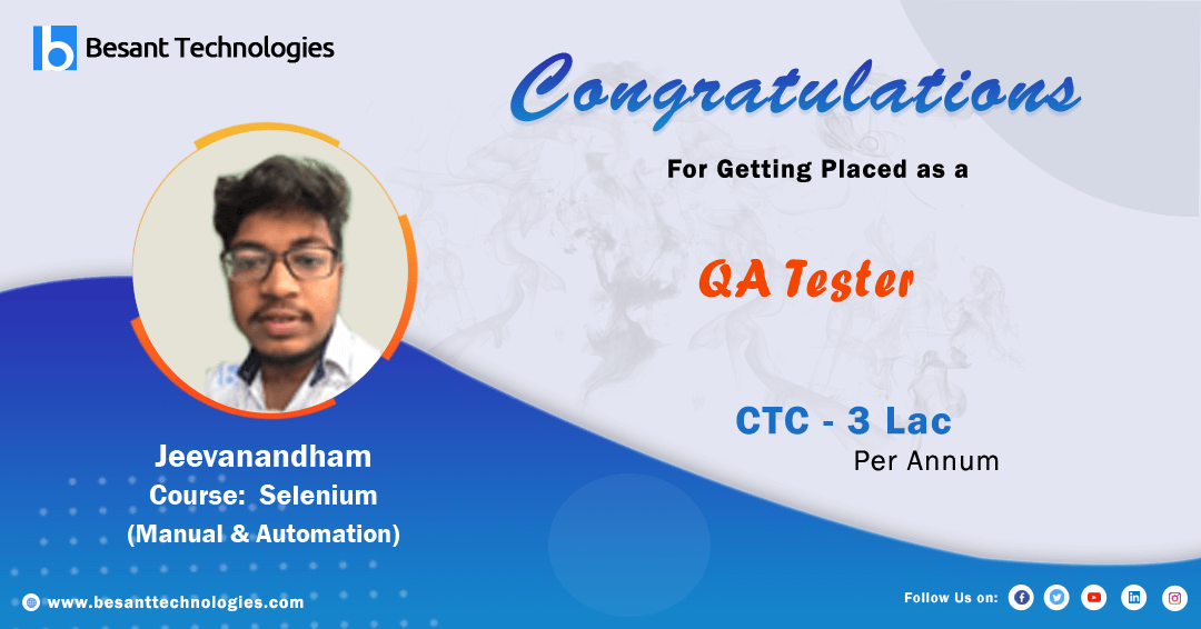 TalentQ Training Mangalore Review | Success story of Jeevanandham Got Placed as QA Tester