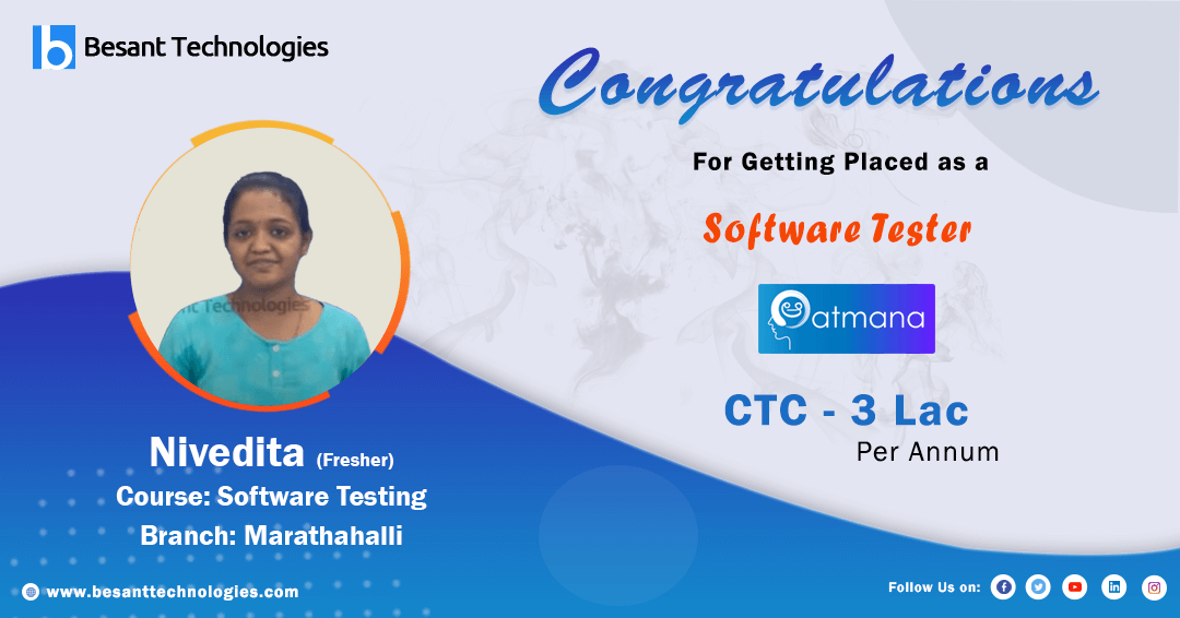 TalentQ Training Mangalore kasaragod Review | Fresher Nivedita Got Placed as Software Tester with 3L PA
