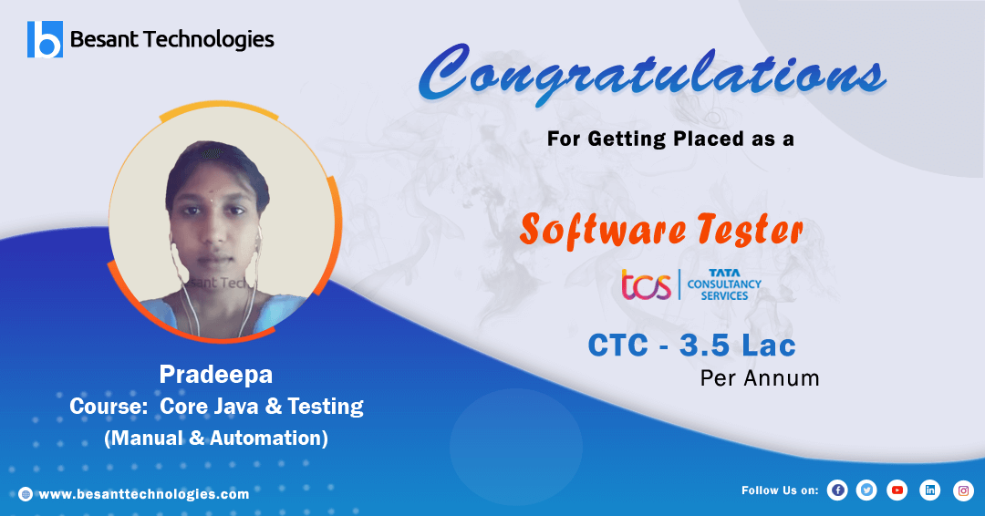 TalentQ Training Mangalore Review | Success story of Pradeepa Got Placed as Software tester
